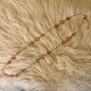 Rose-Toned Long Necklace